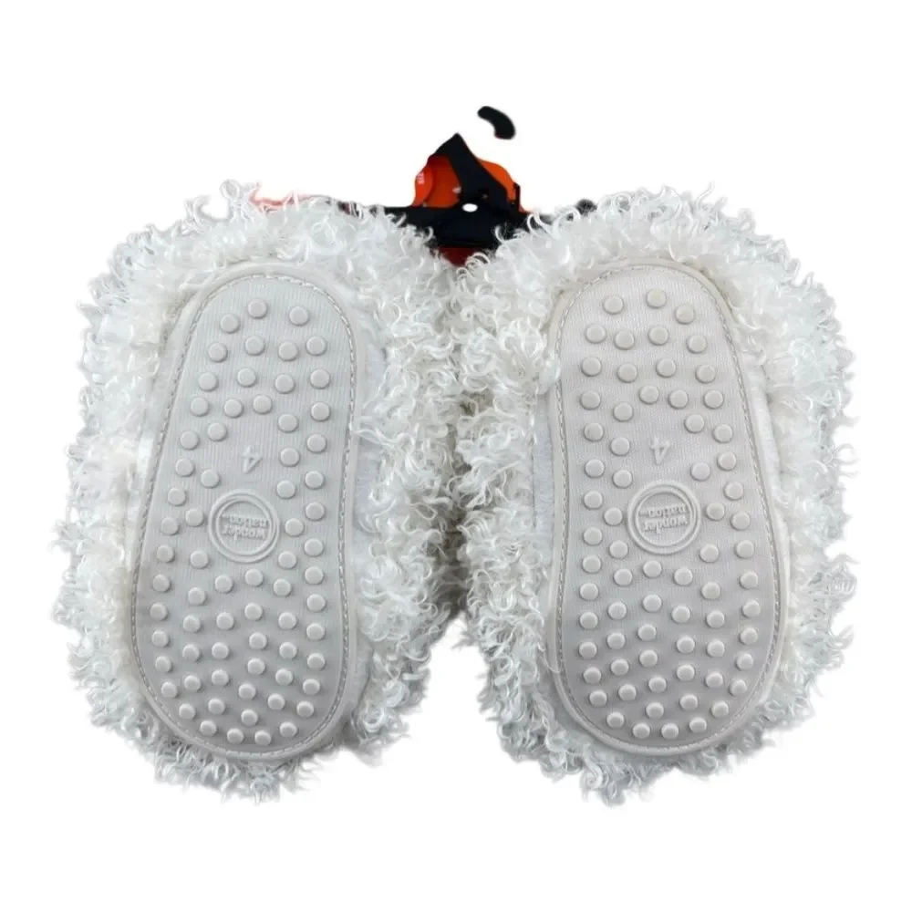 Baby Girl Llama Fuzzy Cozy Slippers Shoes Size 4